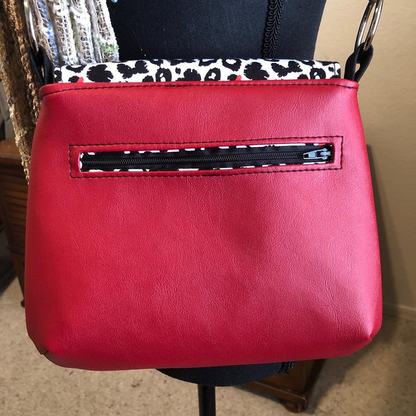 Lilac Messenger Bag - Red Cheetah Mouse